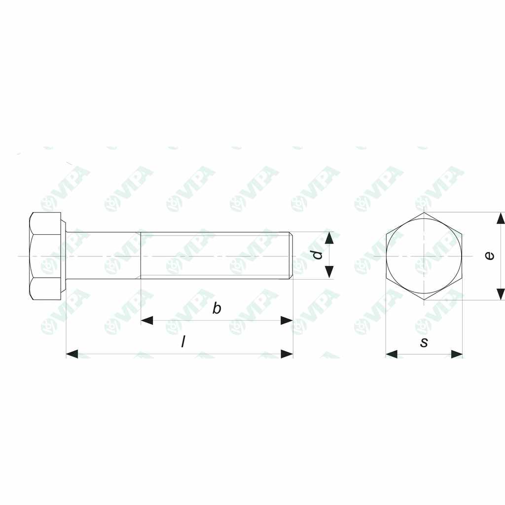 Viti A Testa Esagonale - Pollici Per Fissaggi Industriali