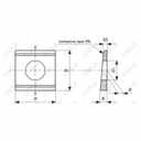 UNI 6598 DIN 434 Piastrine Quadre Per Profilati UPN Per Fissaggi 