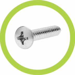 Viti autofilettanti a testa svasata con calotta - inox