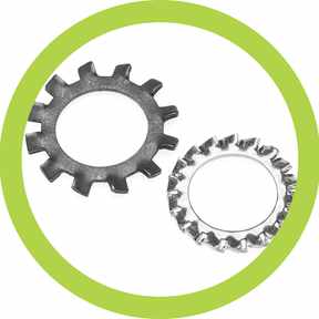 Serrated Spring Washers - Inox