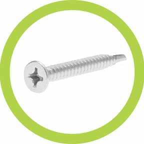 Viti autoperforanti a testa svasata piana - inox