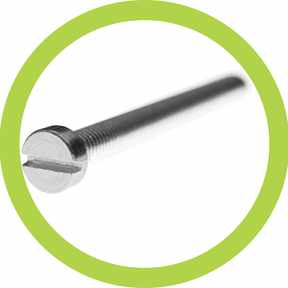 Viti per metallo con intaglio - inox