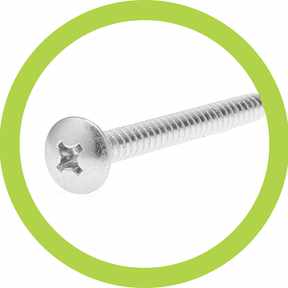 Viti autofilettanti a testa 1/2 tonda - inox