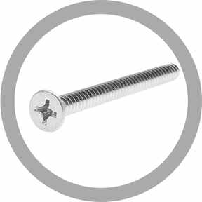 Viti autofilettanti a testa svasata piana - Acciaio