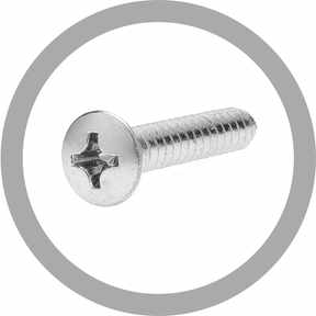 Viti autofilettanti a testa svasata con calotta - Acciaio