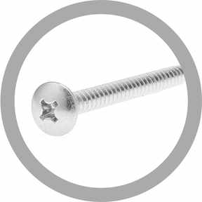 Viti autofilettanti a testa 1/2 tonda - Acciaio