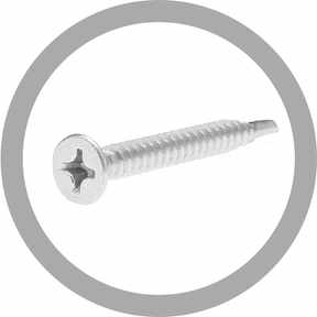 Viti autoperforanti a testa svasata piana - Acciaio