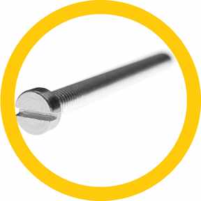 Viti per metallo con intaglio - Ottone