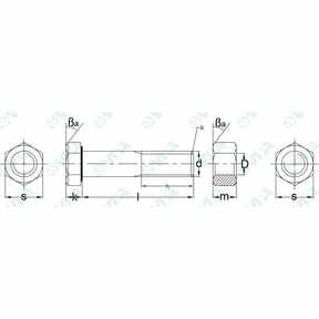 boulon hexagonal  partiellement fileté grade c pour menuiserie