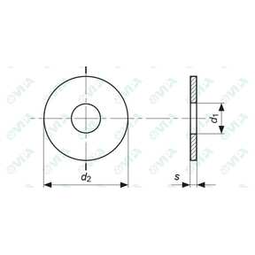 Rondelle piane a fascia extra larga secondo normativa NFE 25-513LL